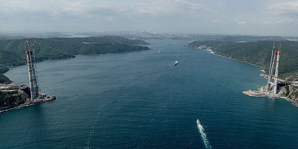 Yavuz Sultan Selim Köprüsü hızla yükseliyor