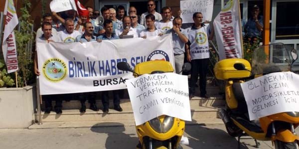 Postacılardan 'motor' eylemi