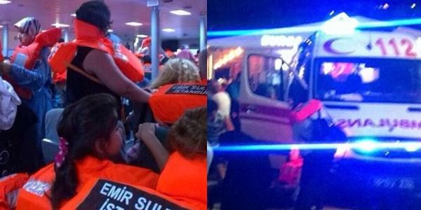 İki feribot fırtınaya yakalandı:15 yaralı