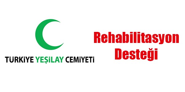 Yeşilay'dan rehabilitasyon desteği