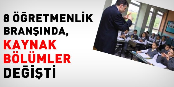 Öğretmen atamalarına esas çizelgede değişiklik