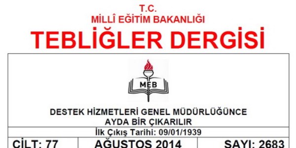 Ağustos ayı Tebliğler Dergisi