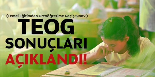 TEOG sonuçları açıklandı - Tıkla öğren