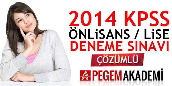 KPSS önlisans, lise deneme sınavı