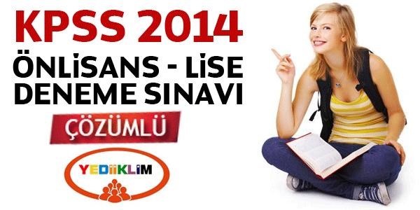 KPSS önlisans, lise deneme sınavı