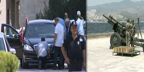 Erdoğan için 101 pare top atışı