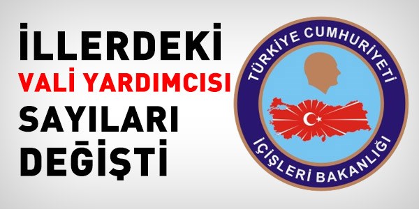 İllerdeki Vali yardımcısı sayısı değişti