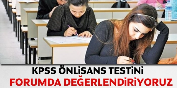 KPSS �nlisans testini de�erlendiriyoruz