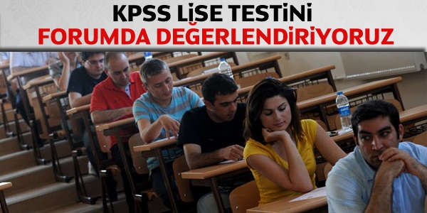 KPSS lise testini değerlendiriyoruz