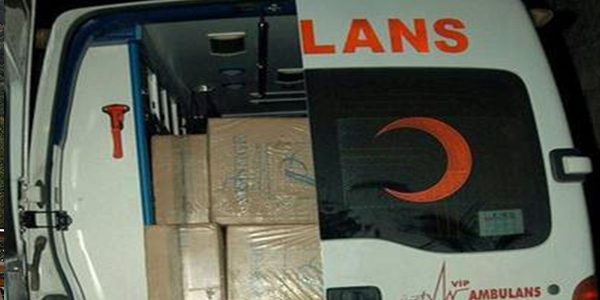 Ambulansla sigara kaçakçılığı