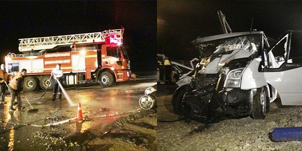 Mardin'de trafik kazas�: 1 �l�, 7 yaral�