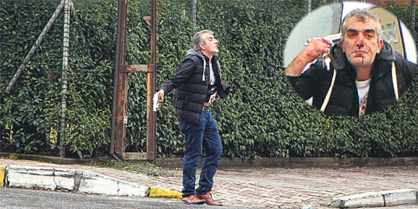 Polisin silahını alıp dehşet saçtı