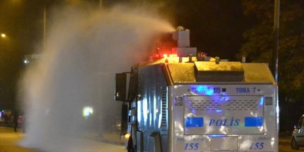 YÖK protestosuna polis müdahalesi