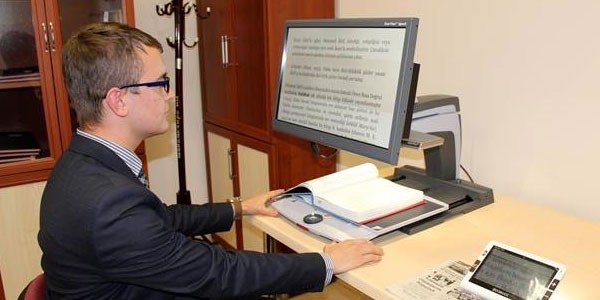 G�rme engelliler i�in k�t�phane