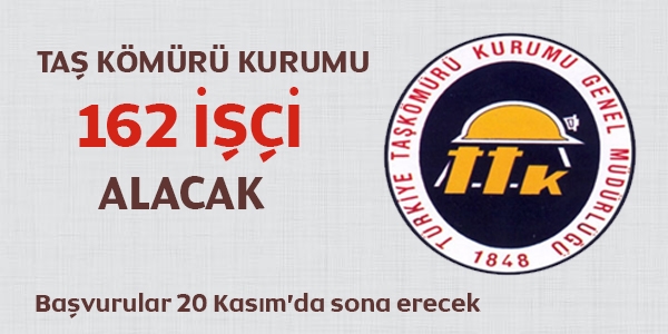 Taş Kömürü Kurumu 162 işçi alacak