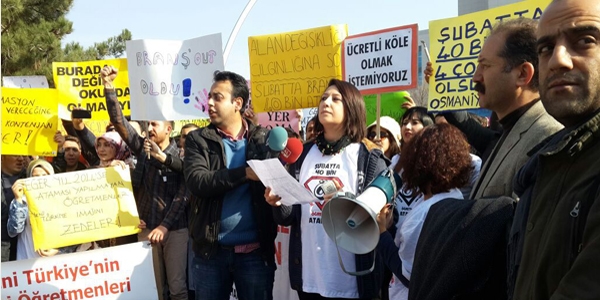 Atanamayan öğretmenler MEB'e yürüdü