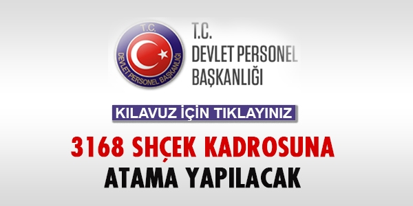 3168 SHÇEK kadrosuna atama yapılacak