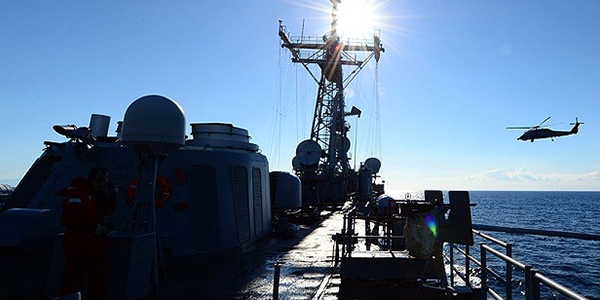 TCG Gökçeada'dan Barbaros Hayreddin Paşa'ya koruma
