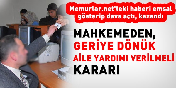 2. geriye dönük aile yardımı kararı