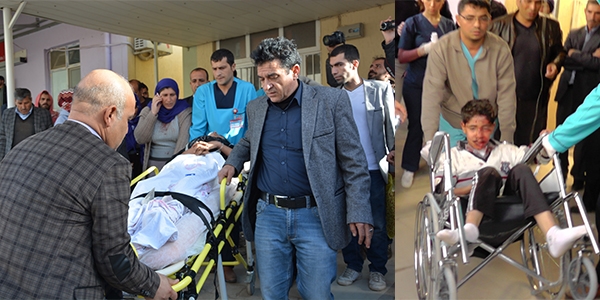 Öğrenci servisi devrildi: 12 yaralı