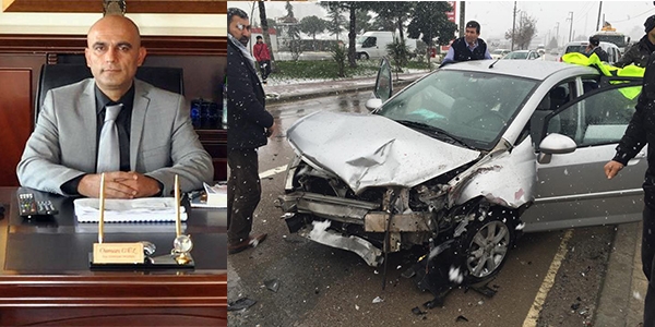 Emniyet müdürü kazada ağır yaralandı
