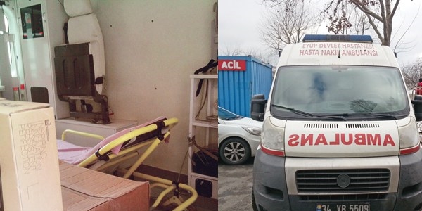 Bu Ambulans hastadan başka her şeyi taşıyor