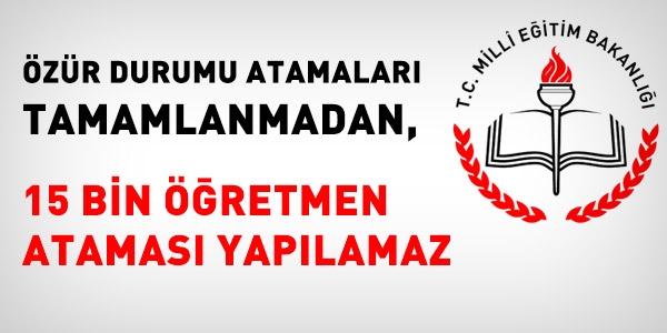 MEB, 15 bin öğretmen alımını bugünlerde yapamaz