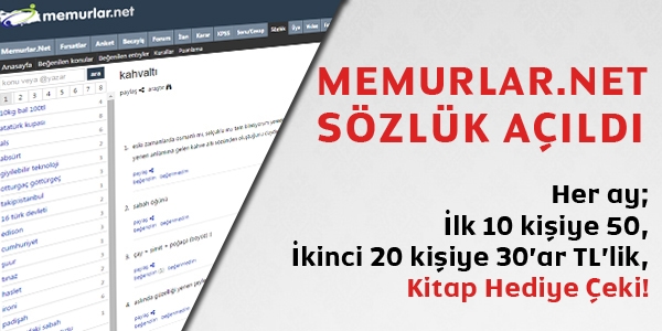 Memurlar.net'in sözlük servisi açıldı