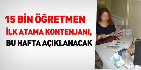 15 bin öğretmen atama kontenjanları belli olacak