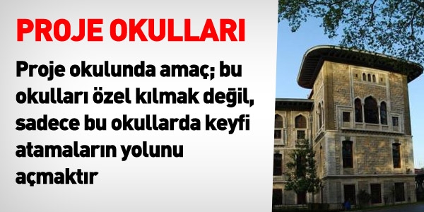 Proje okulundaki amaç nedir?