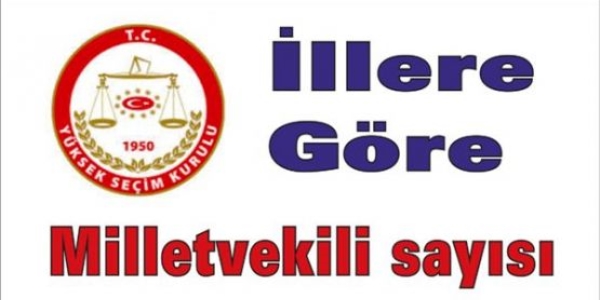 İllere göre milletvekili sayıları açıklandı