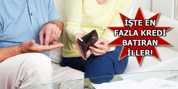 En fazla kredi batıran iller