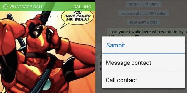 WhatsApp'ta sesli görüşme testi