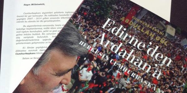 Abdullah Gl'den vekillere mektup ve kitap