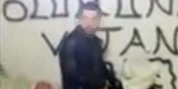 Dayak videosunu paylaşan genç yakalandı
