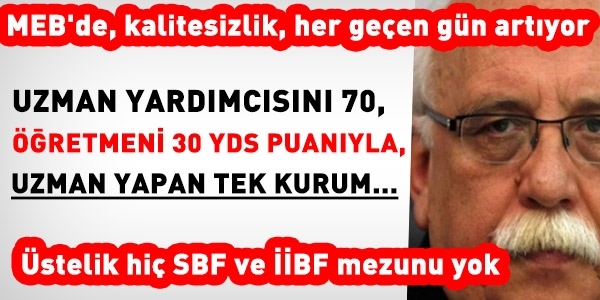 MEB, 30 YDS puanıyla direkt uzman alacak