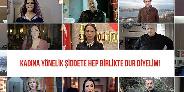 Ünlüler kadına yönelik şiddete 'Dur' dedi