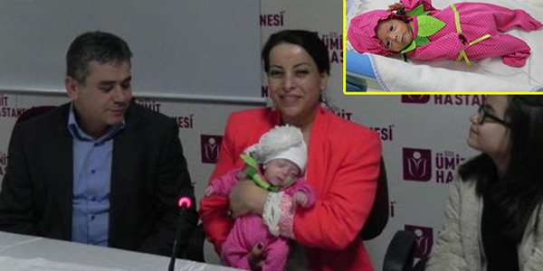 665 gram'lık parmak bebek yaşama tutundu
