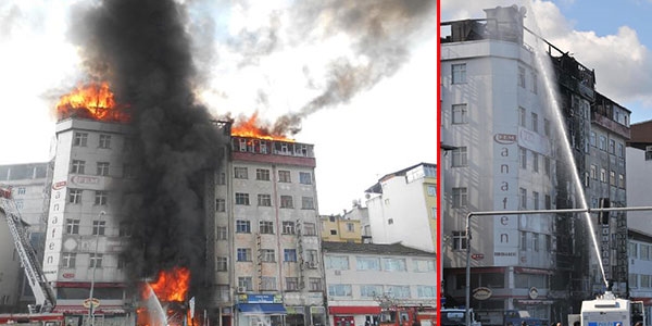 Yangına TOMA'lı müdahale