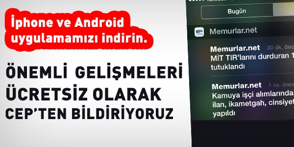 Önemli gelişmeleri cepten ücretsiz bildiriyoruz