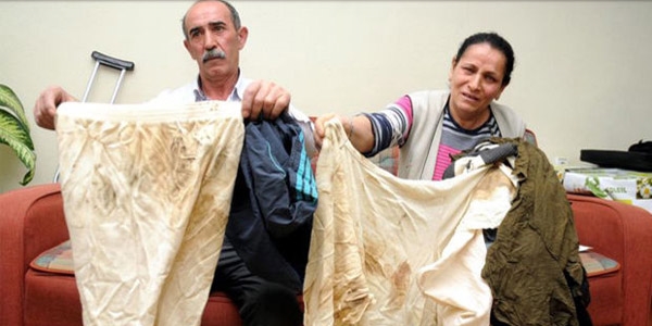 Ölen askerin kanlı kıyafetleri ailesine gönderildi