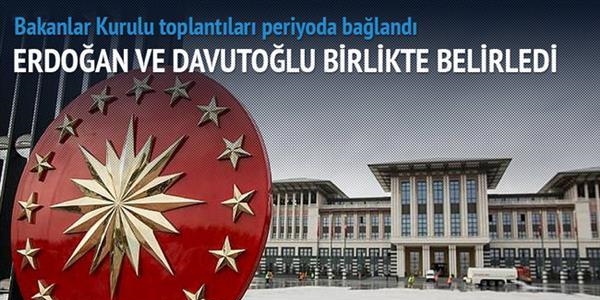 Bakanlar Kurulu beş haftada bir Beştepe'de