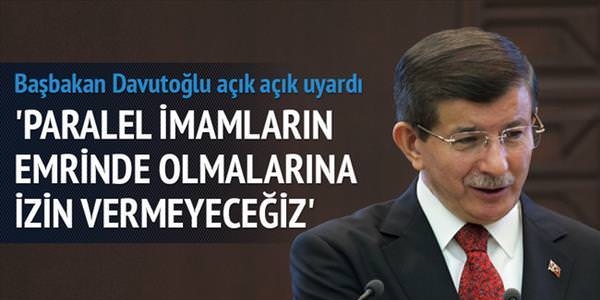 Davutolu: Memurlarn arasnda Paralel'e izin vermeyiz