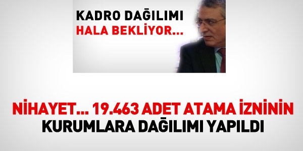 DPB, 20 bin kadroyu kurumlara dağıttı