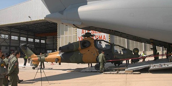 'Atlas' milli helikopter 'Atak'ı taşıdı