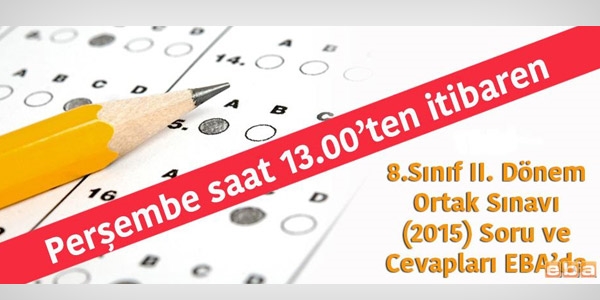 TEOG soru ve cevaplar bugn 13:00'te aklanacak