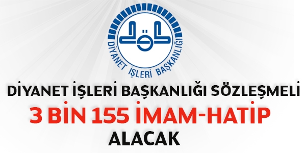 Diyanet sözleşmeli 3 bin 155 imam-hatip alacak