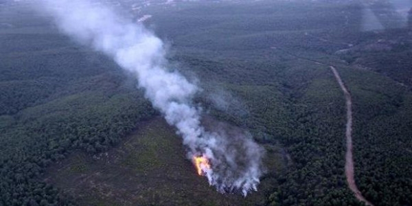 Orman yangnlaryla mcadele iin 45 hava arac aktif