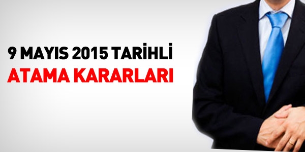 09/05/2015 tarihli atama kararları