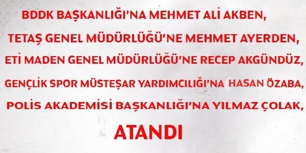 15/05/2015 tarihli atama kararları